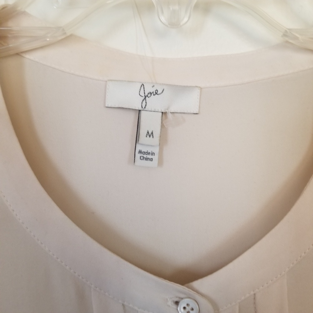 Joie ivory silk lace inset blouse Med - Picture 2 of 8